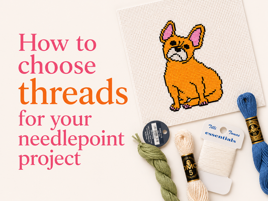 The Specialty Fiber Shopping Guide: Which Needlepoint Threads Work Best on 13 Mesh vs. 18 Mesh Canvas