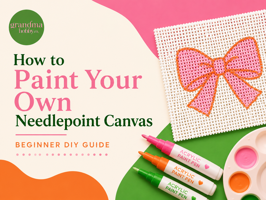 How to Paint Your Own Needlepoint Canvas: Beginner DIY Guide