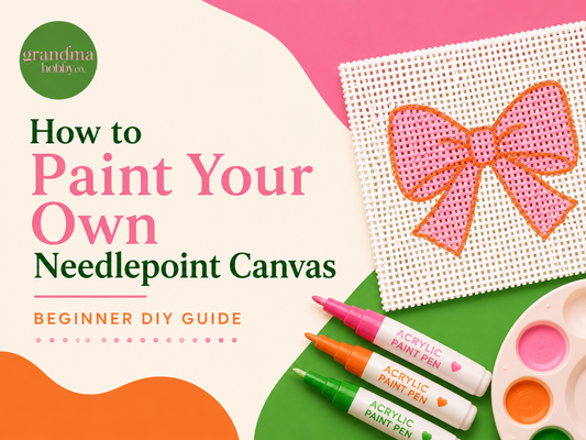 How to Paint Your Own Needlepoint Canvas: Beginner DIY Guide