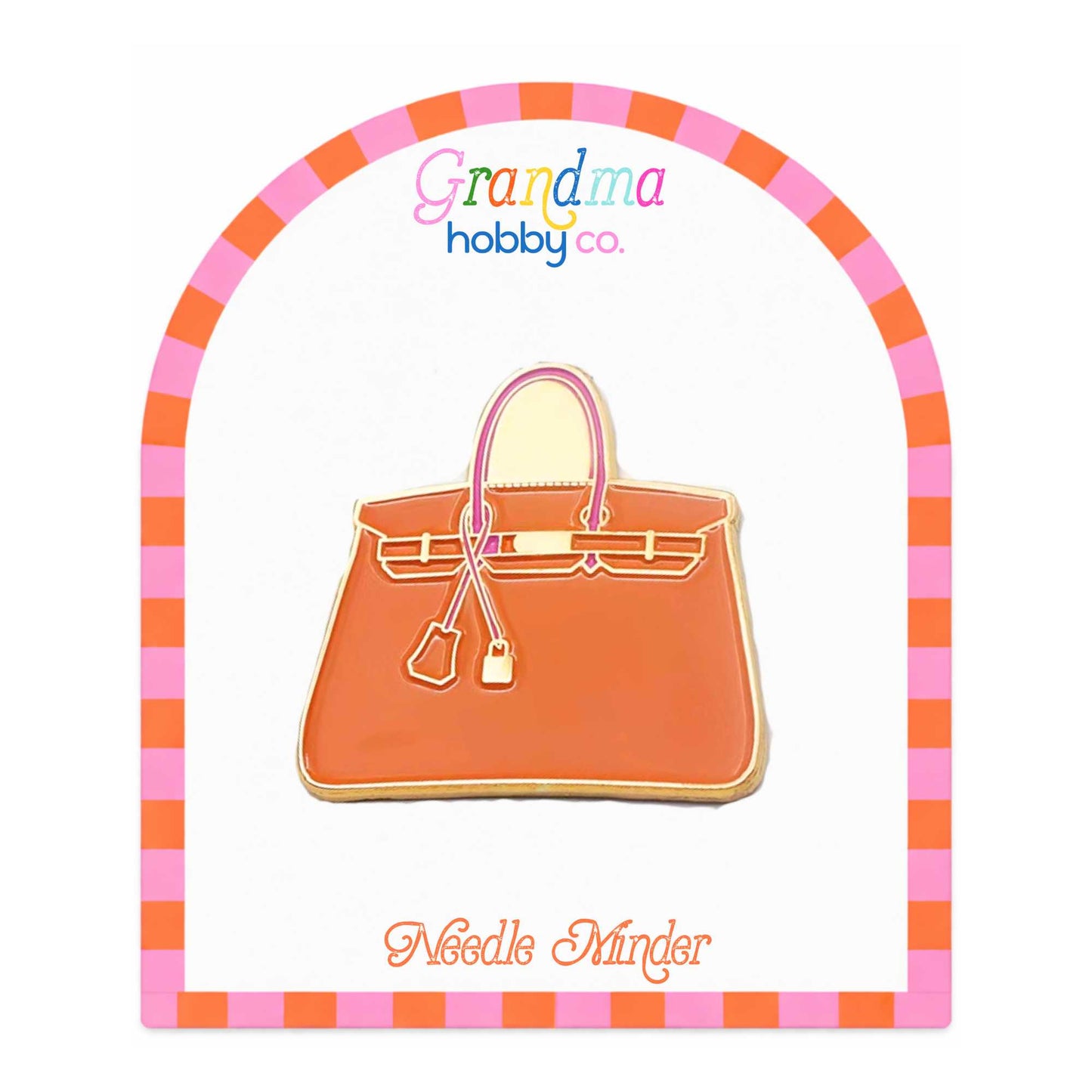 Needle Minder for Needlepoint & Cross Stitch | Orange Bag