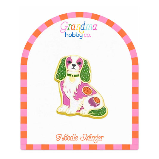 Needle Minder for Needlepoint & Cross Stitch | Pink Spaniel