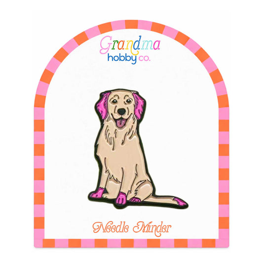 Needle Minder for Needlepoint & Cross Stitch | Golden Retriever